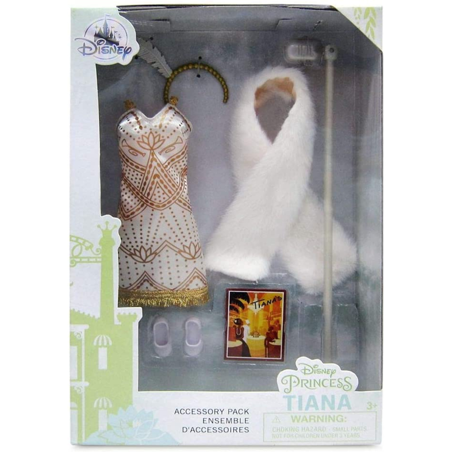 Disney  A hercegnő és a béka Tiana baba ruha ,kiegészítő