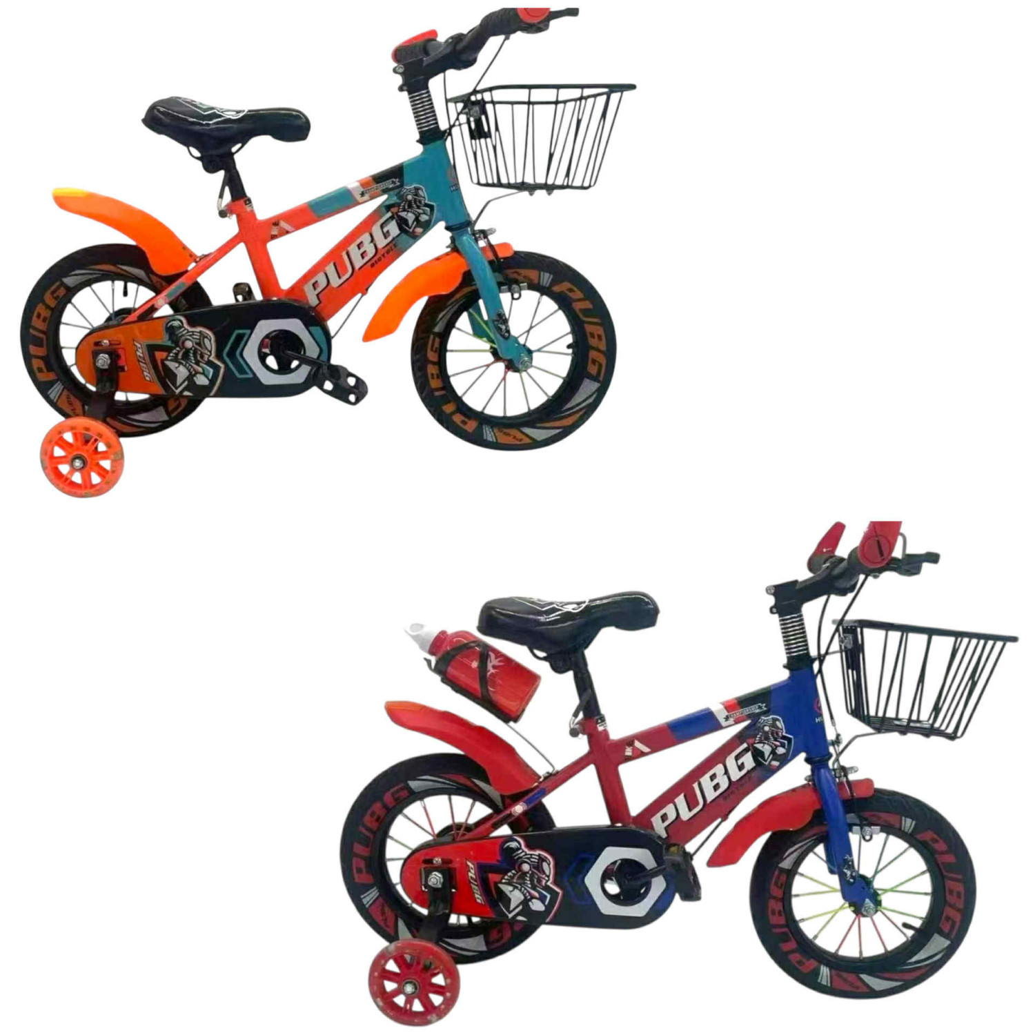 Kontrafékes Gyermek Kisfiú Bicikli Kulacstartóval és Kulaccsal 12 "