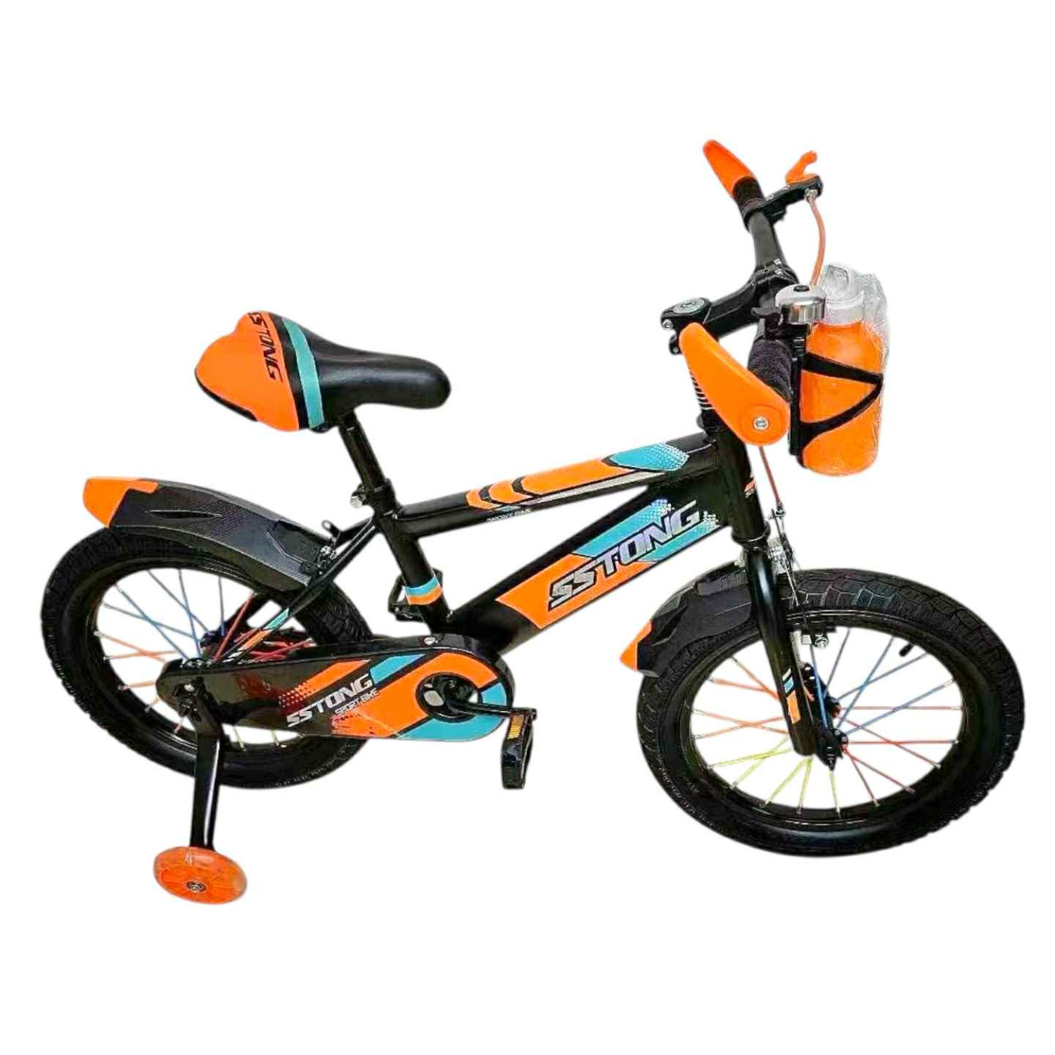 Kontrafékes Gyermek Kisfiú Bicikli Kulacstartóval és Kulaccsal