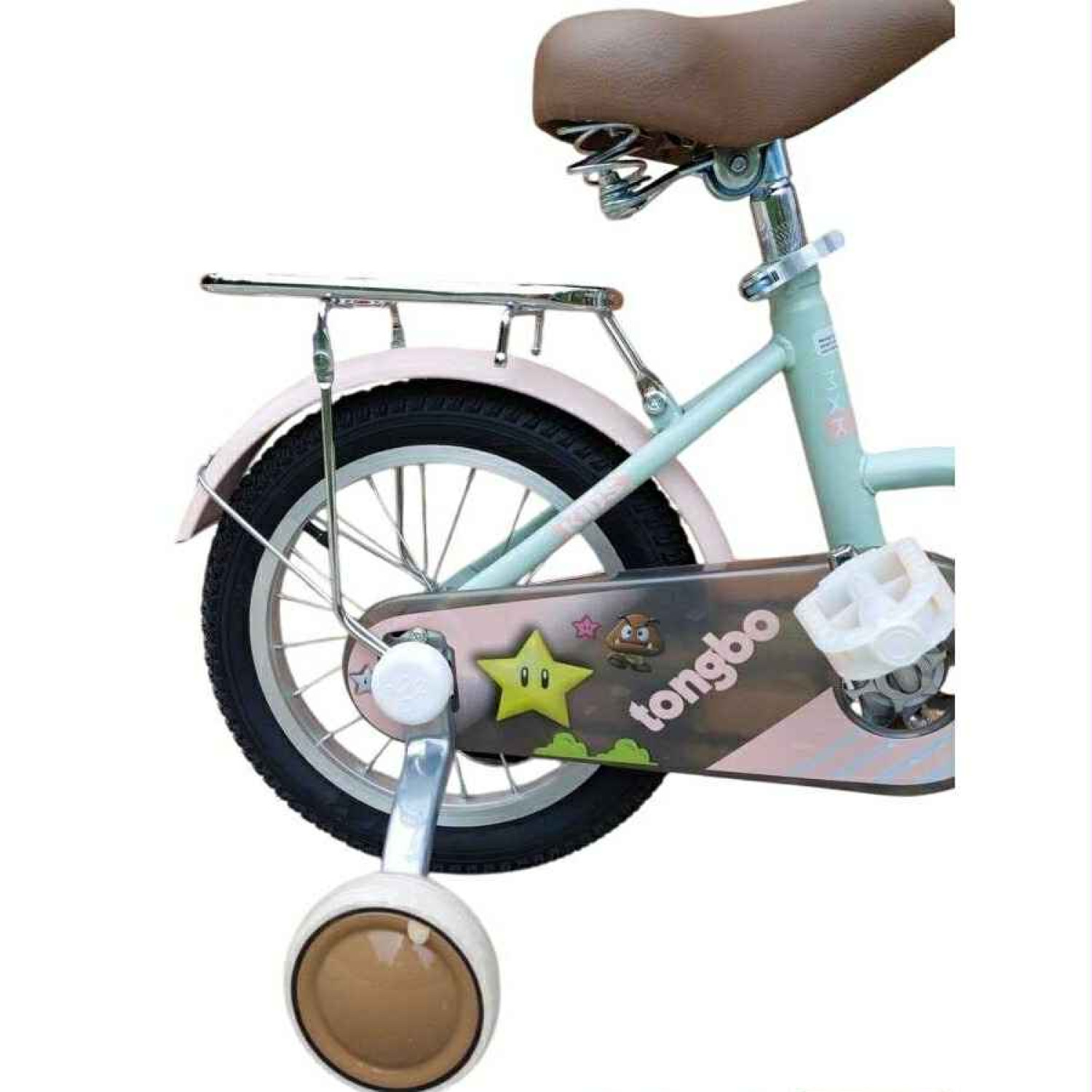 Kontrafékes Pasztell Kislány Bicikli Kerékpár Csomagtartóval és Kosárral