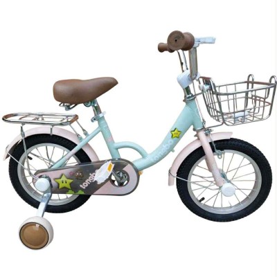 Kontrafékes Pasztell Kislány Bicikli Kerékpár Csomagtartóval és Kosárral