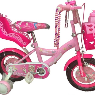 Rózsaszín Gyermek Kislány Bicikli babaüléssel és Kulacstartós Kulaccsal 